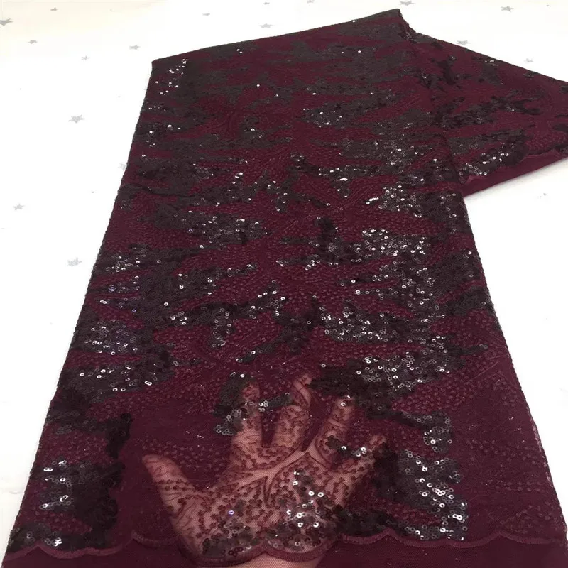 

Black High Quality African Lace Fabric Pure White French Net Embroidery Tulle Lace Fabric For Nigerian Wedding Party Dress