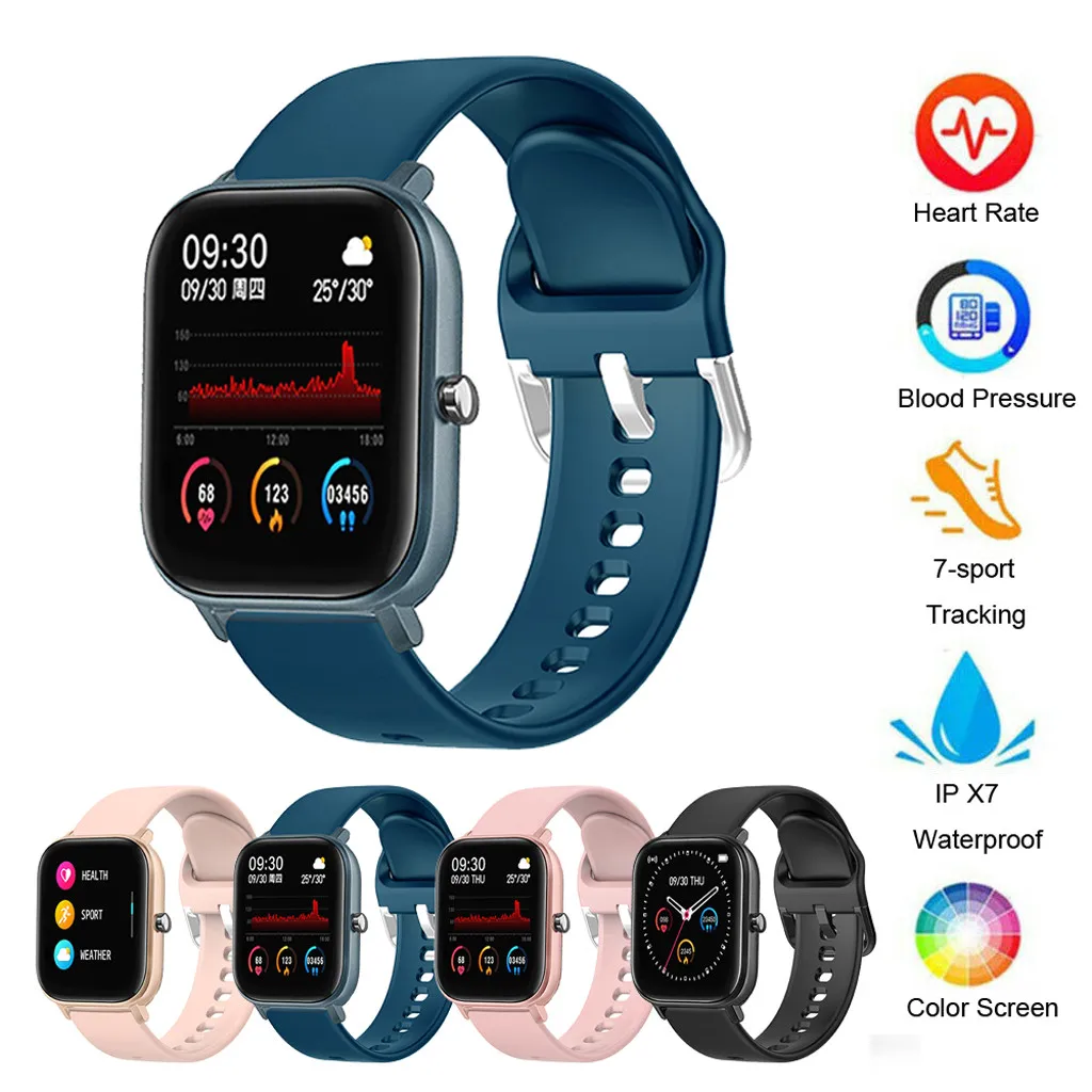 Smart Watch P8 Men Women 1.4inch Full Touch Screen Fitness Tracker Heart Rate Monitor IP67 Waterproof GTS Sports Band | Электроника