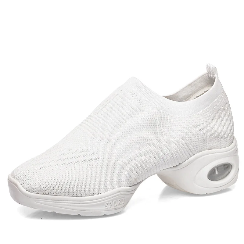 Женские Танцевальные Кроссовки на среднем каблуке обувь для современных