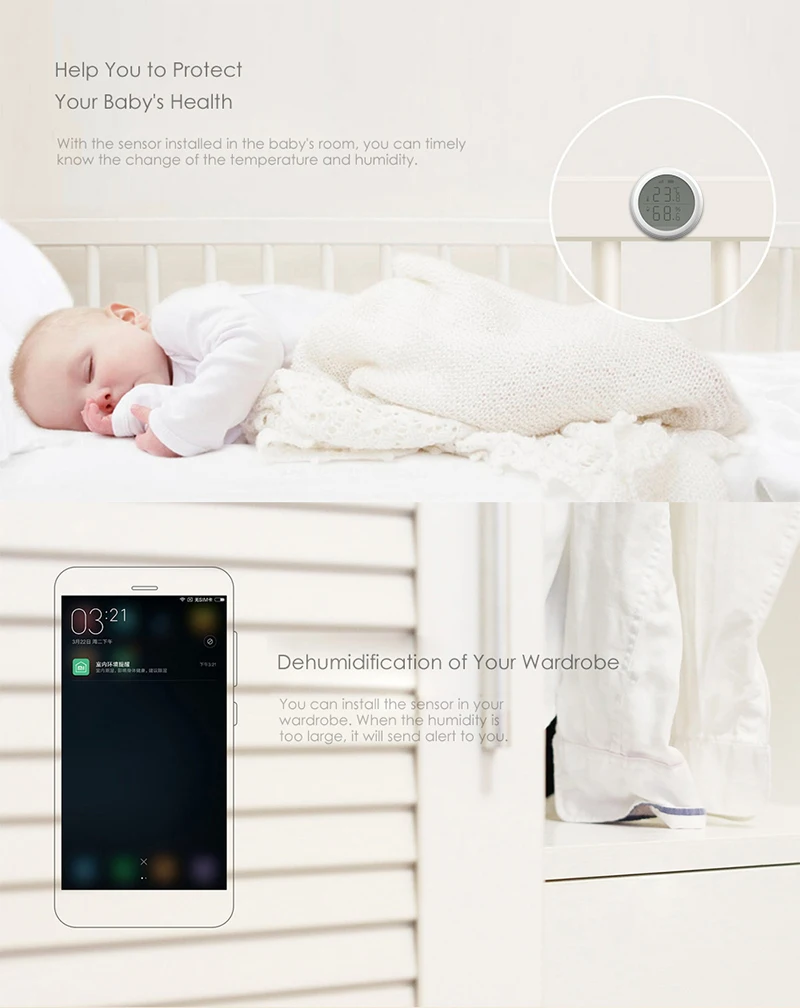 

Smart Sensor Tuya ZigBee Smart Temperature And Humidity Sensor With LED Screen Smart Life App Control Temp Alexa Google Home