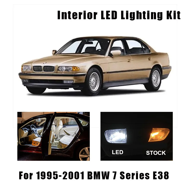 19 шт. белый Canbus безошибочная Светодиодная лампа для освещения салона автомобиля