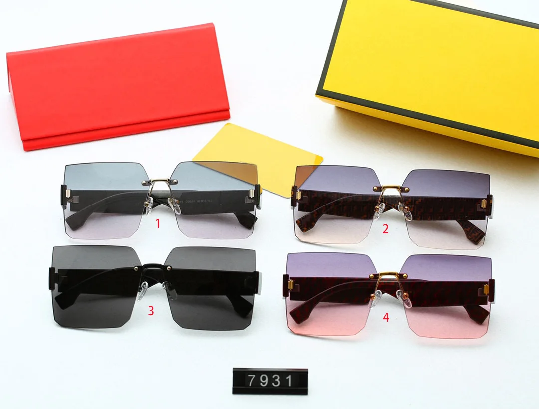 

Original Luxury Brand Polarized Goggles Sunglasses Women Men Rimless Vintage Beach Outdoor Oversized Shades Glasses Eyewear Gift