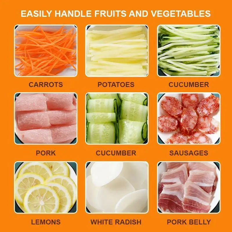 Cortadora Manual de vegetales multifuncional, rallador plegable, cortador de fruta, patatas fritas, artefacto de cocina, juego de herramientas-4