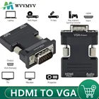 HDMI-совместимый адаптер VGA TV Box 1080P PC Aux Jack 3,5 Видео Аудио кабель конвертер Проектор Монитор порт дисплея