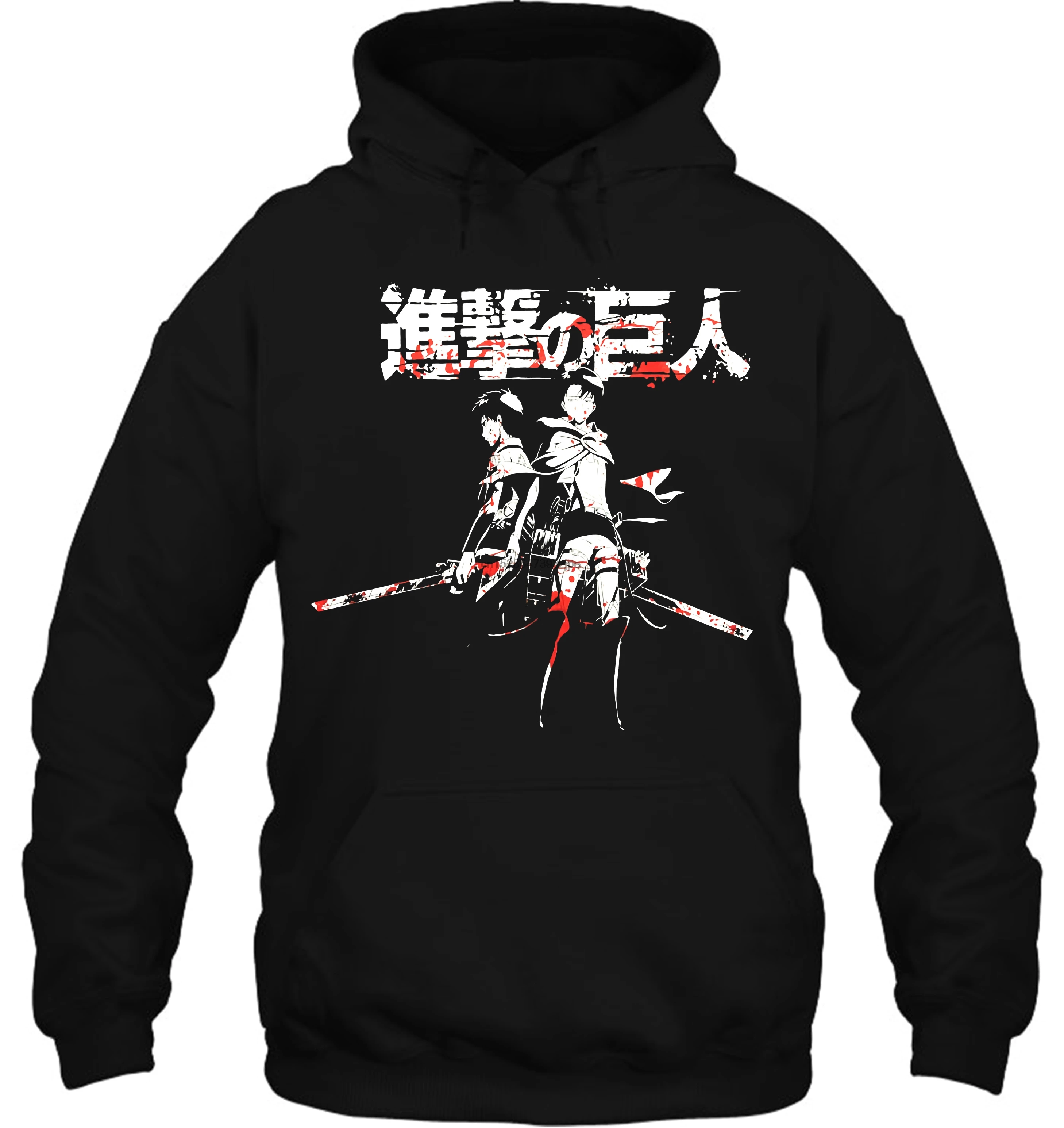 Забавная Новинка атака на Титанов Levi & Eren Blood Slim Fit Мужские и женские мужские