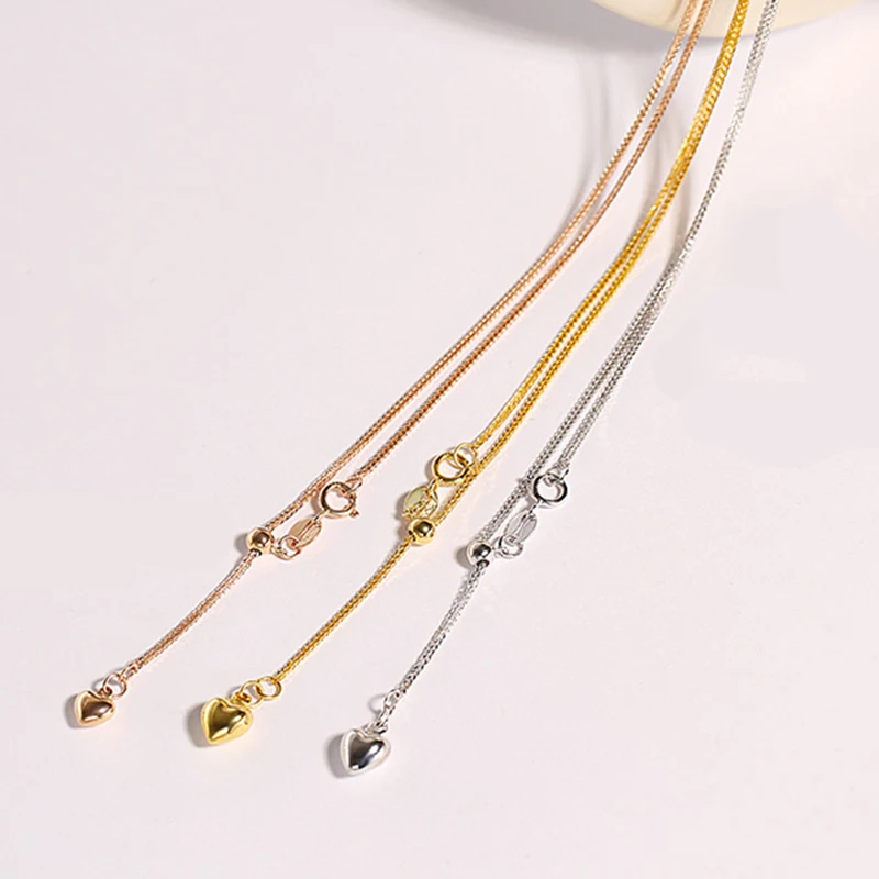 

Sinya 18k Au750 gold necklace Chain DIY Multifunctional Pendant necklace for Mum women girls lover Y style adjustable chain