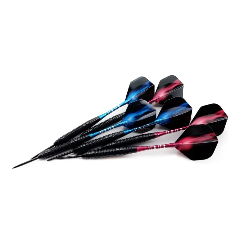 

6pcs/set Steel Tip Darts Balanced Weight Excellent Grip Party Bar Professional Game Competition Random Color