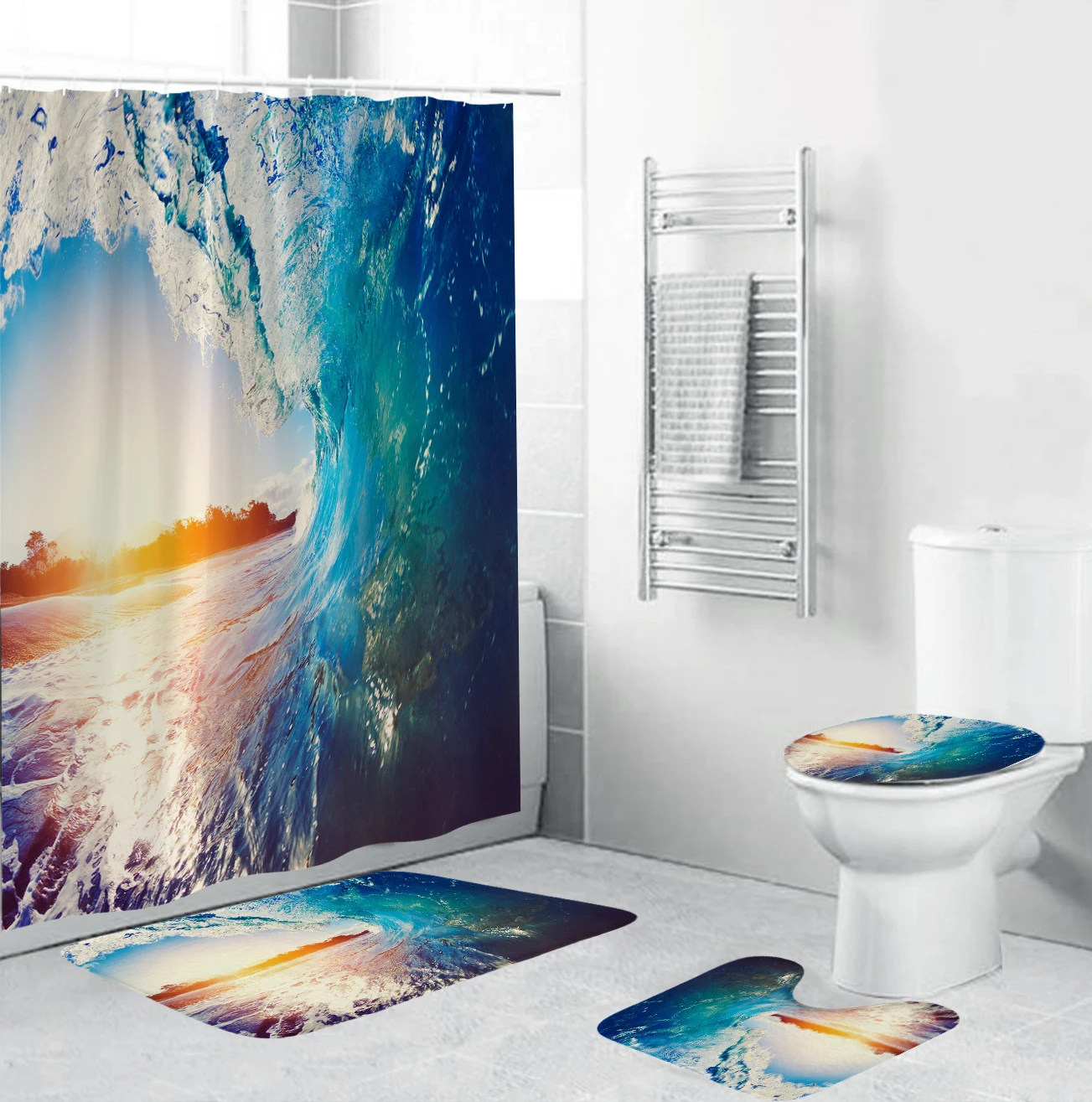 Морская звезда Shell занавеска для пляжного душа тканевая в прибрежных районах