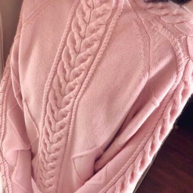 

Women's suit 2020 new style Autumn winter Kintted sweater set hemp pattern sweater + fashion wide leg pants two-piece suit