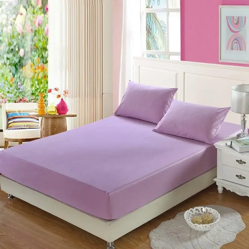 Натяжная простыня из 100% хлопка нескользящий чехол на матрас с 4 углами резинкой