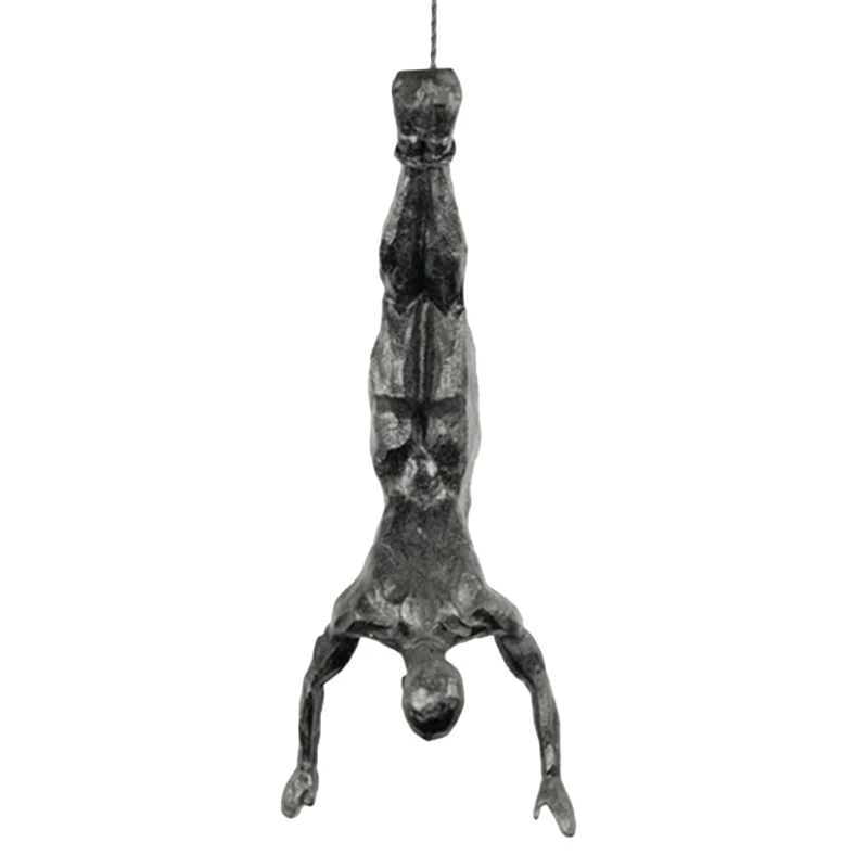 

95AA Athlete Abstract Statue Resin Hanging Pendant Sports Man Sculpture Modern Rock Climbing Figures Ornament Wall Decoration