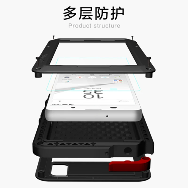 Aluminum Metal Case For Sony Z5 Shockproof Gorilla Glass Cover Phone Armor Xperia Compact Premium | Мобильные телефоны и