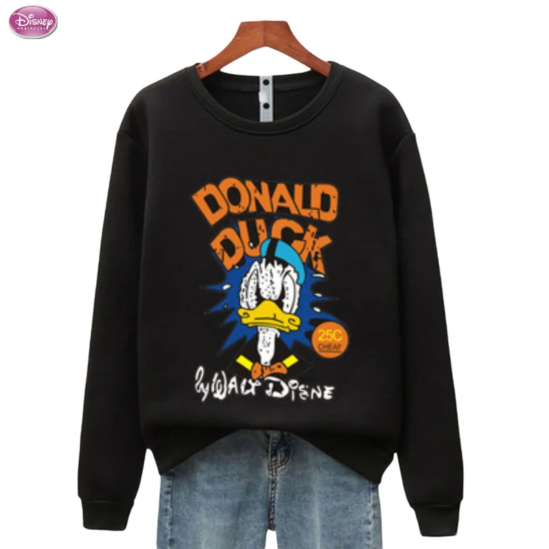 

Disney Print Donald Duck Anime Sweatshirt Ladies Fashion Women Casual Tops Long Sleeve Cartoon Sudaderas Para Mujer 90s Clothe