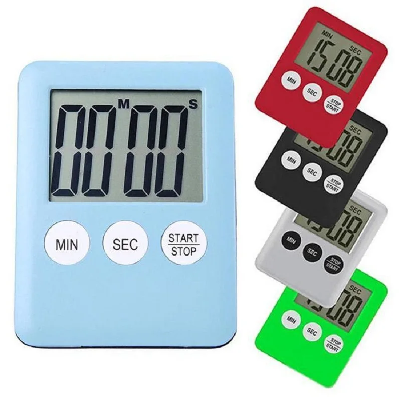 Кухонный сигнал цифровой таймер Мини ЖК дисплей квадратный для приготовления