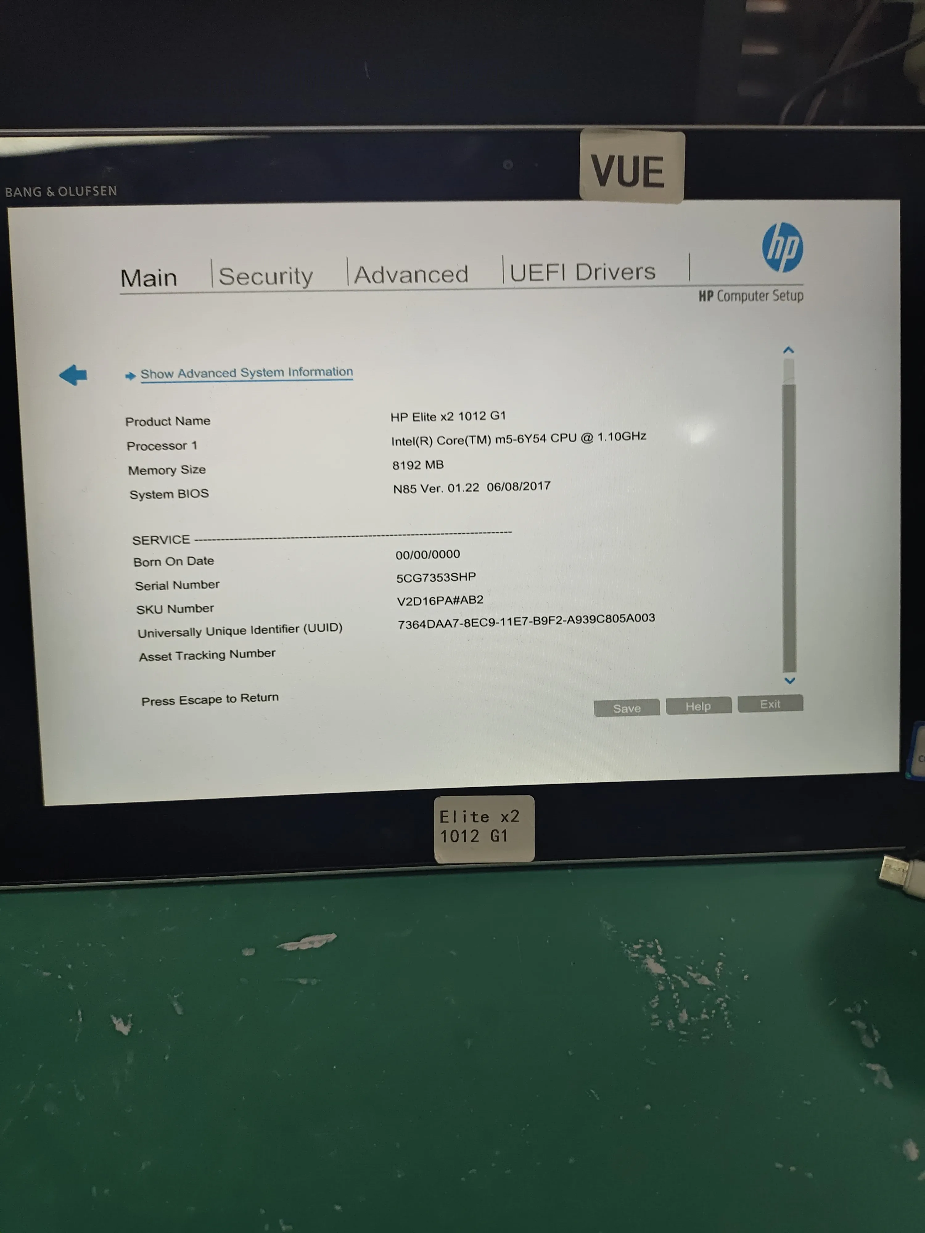NOKOTION 845484-601 845484-001 для Hp Elite X2 1012 G1 материнская плата планшета ноутбука SR2EM M5-6Y54 1 ГГц