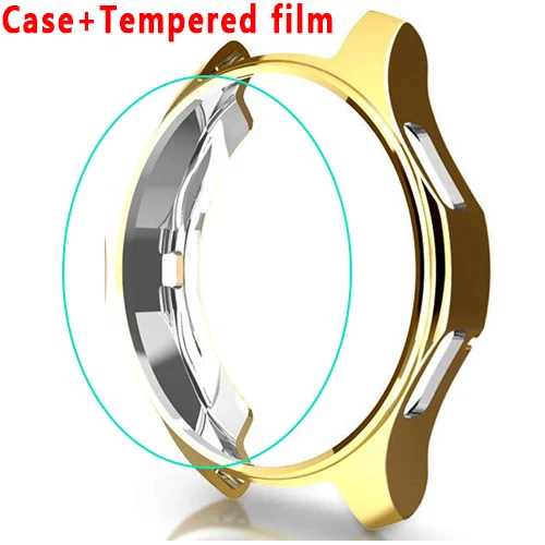 Gold TF Чехол для samsung Galaxy Watch 46 мм 42 мм/gear S3 frontier, мягкий бампер, аксессуары для умных часов, защитный чехол со стразами - Цвет: Gold TF