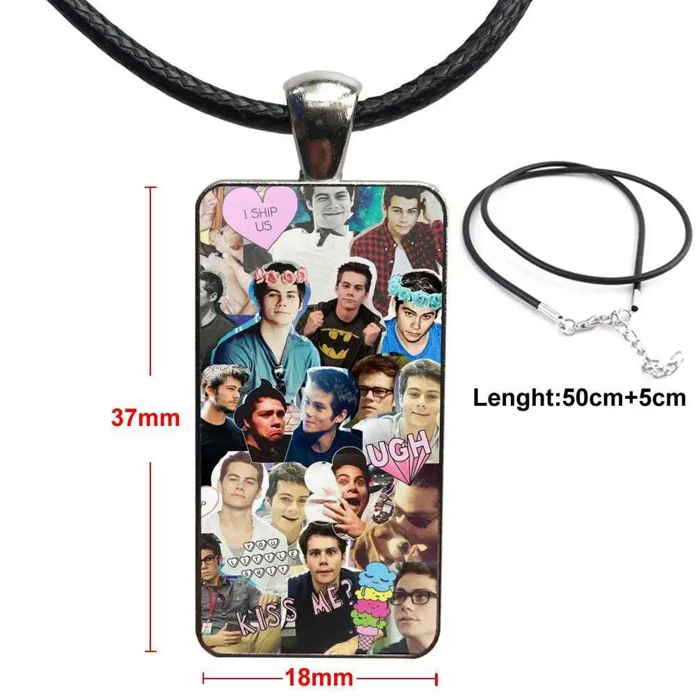 Винтаж ювелирные изделия Сталь Цвет Стекло колье с кабошоном кулон длинные