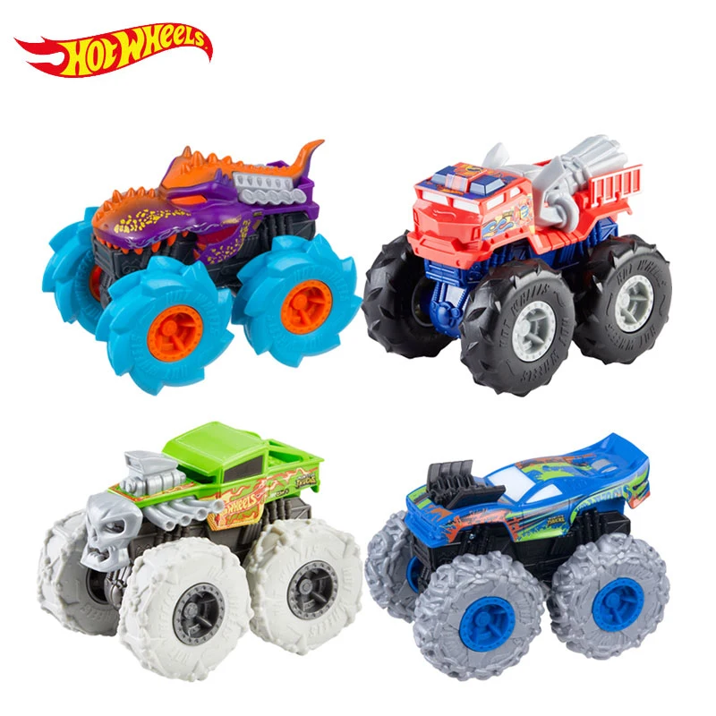 

Hot Wheels Monster Trucks 1:43 Scale twisted Rev Tredz Vehicles with Friction Motor Model Car Toy Kids Gift GVK39