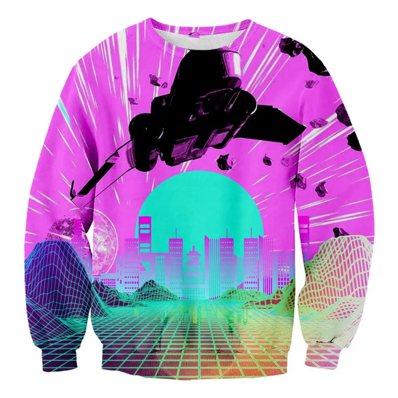 Свитер Vapor Wave забавный крутой свитшот новинка зимние мужские пуловеры в стиле