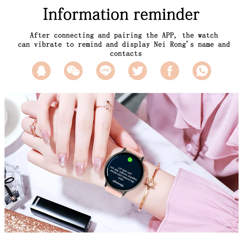 

2021 New Smart Watch Ladies Men Full Touch Fitness Tracker Blood Pressure Sleep Smart Clock Women Smartwatch Multip Sports Mode