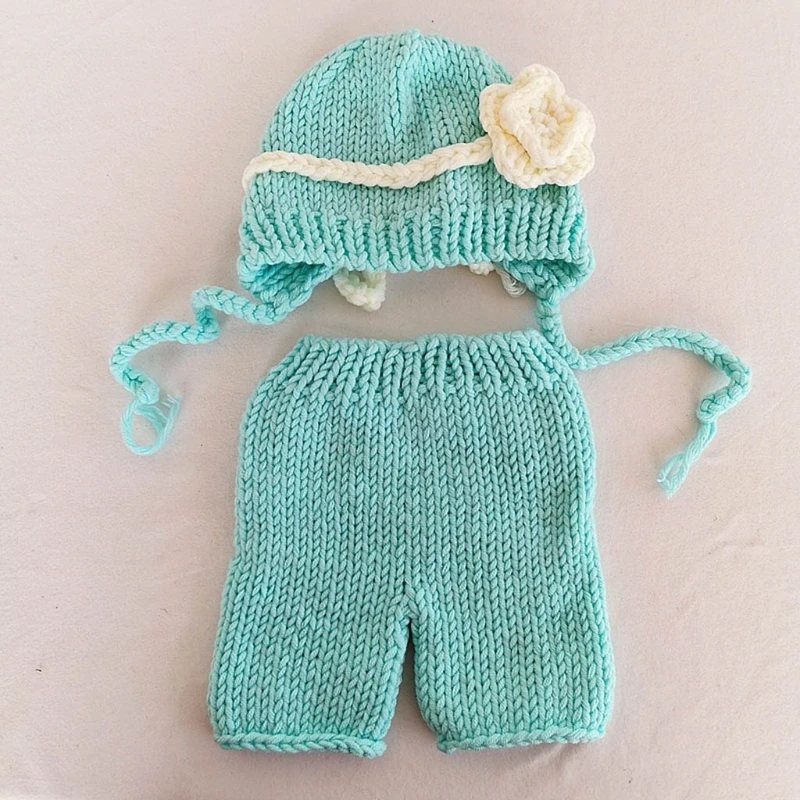 

2Pcs Baby Hat Pants Set Newborn Photography Props Cap Shorts Kit Infants Photo Shooting Clothing Outfits