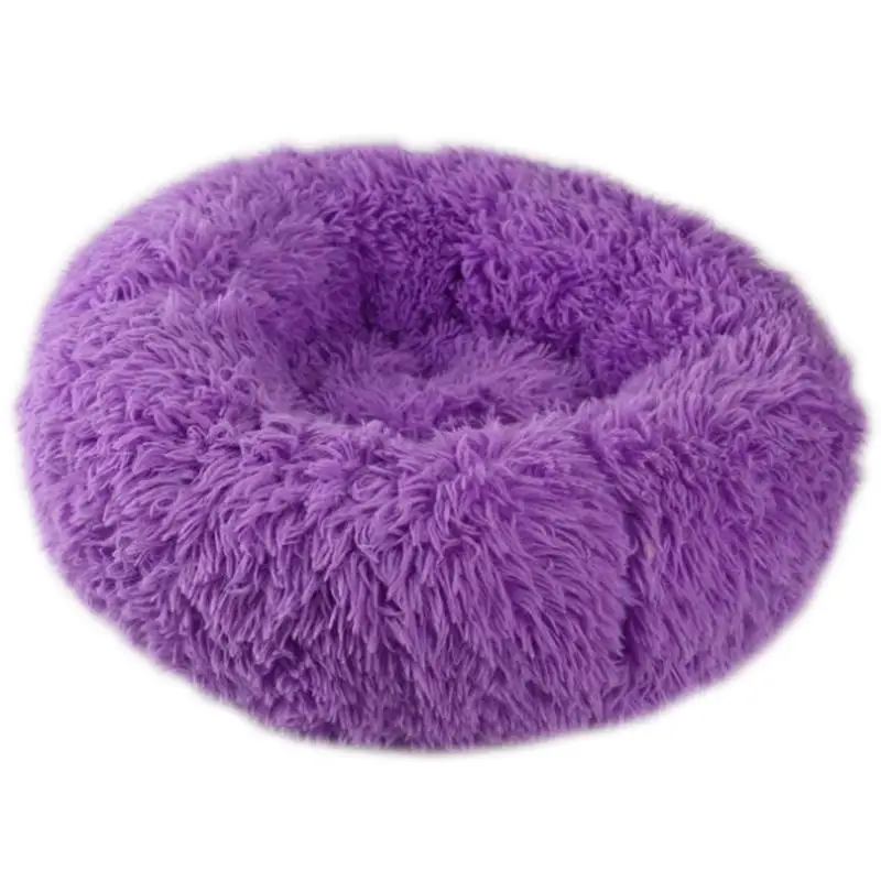 Кровать для питомца собаки Удобная пончик Cuddler круглая собачья Конура ультра мягкая моющаяся подушка для собаки и кошки зимний теплый диван Горячая sell2810 - Цвет: Purple
