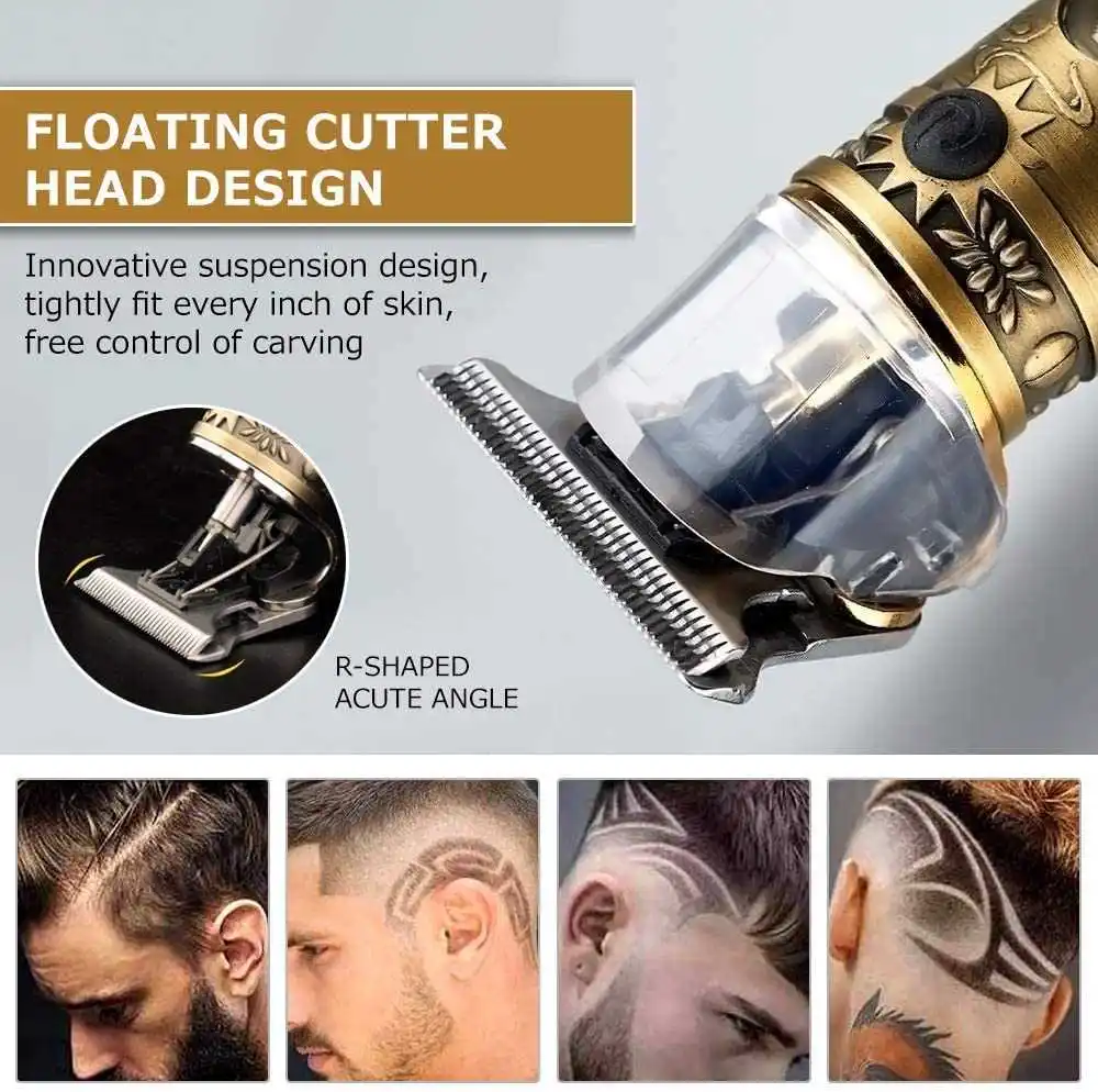 

USB 2020 T9 Hair Clipper Professional Electric hair trimmer Barber Shaver Trimmer Beard 0mm Men Hair Cutting Machine men GH19