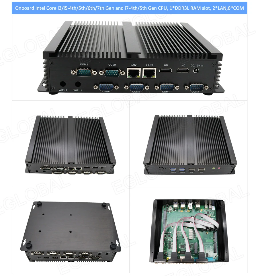 Прочный промышленный Мини ПК Intel Core i5 8250U 24/7 часов работы Windows Barebone Мини компьютер 4K VGA HDMI RJ45 LAN AC wifi