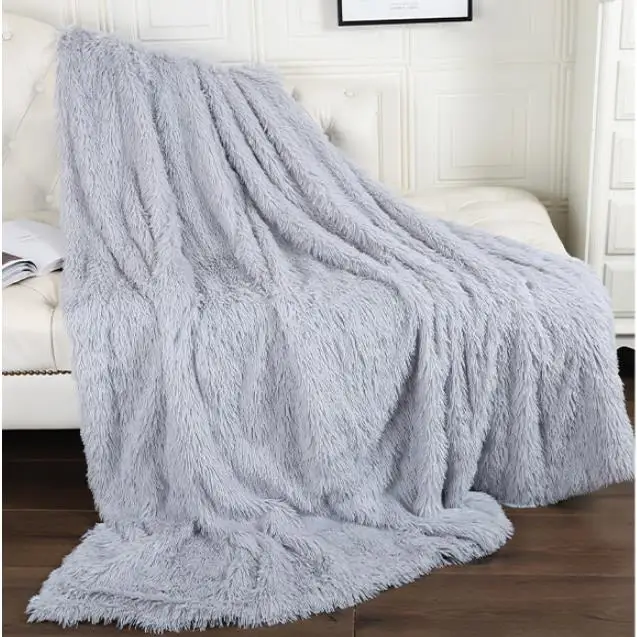 Одеяло мягкое теплое ворсовое декоративное фоновое одеяло длинное ворсистое