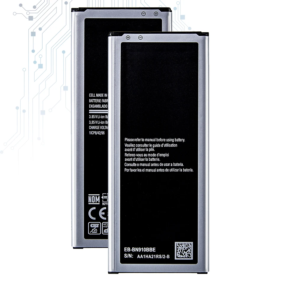 

Battery for Samsung Galaxy Note 1 2 3 4 5 7 8 9 10 Plus/S2 S3 S4 S5 S6 S7 S8 S9 mini Edge Plus SM N910H i9300 i9305 G955F G950F