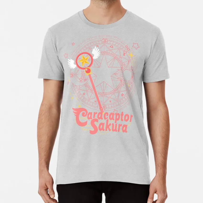 Серый CCS-Magic Circle футболка cardcaptor sakura ccs карта captor Магия сакуры круг - Цвет: Серый