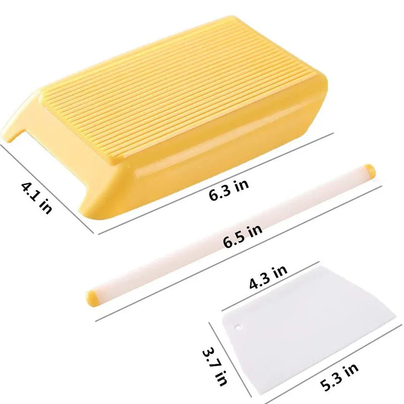 

Plastic Spaghetti Macaroni Pasta Board Baby Food Supplement Gnocchi Making Mold Manual Kitchen Pasta Tool Bakery Accessories