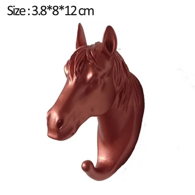 Rose-gold-horse Домашний крючок, декоративный крючок, золотые крючки в виде животных, держатель для ключей, настенный домашний настенный крючок, многофункциональный подвесной крючок, держатель, настенный крючок - Цвет: Rose-gold-horse