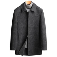 autumn winter men coats casual business jacket top mens thick wool trench coat fashion warm coat overcoat plus size long coat