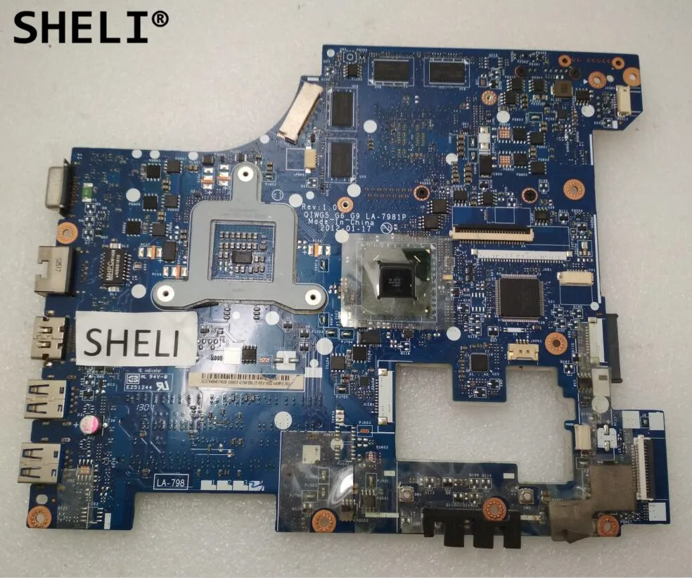 SHELI для ноутбука Lenovo G480 G580 материнская плата с GT630M/GT635M 2 Гб LA-7981P 90001558 REV 1 0 PGA989 -