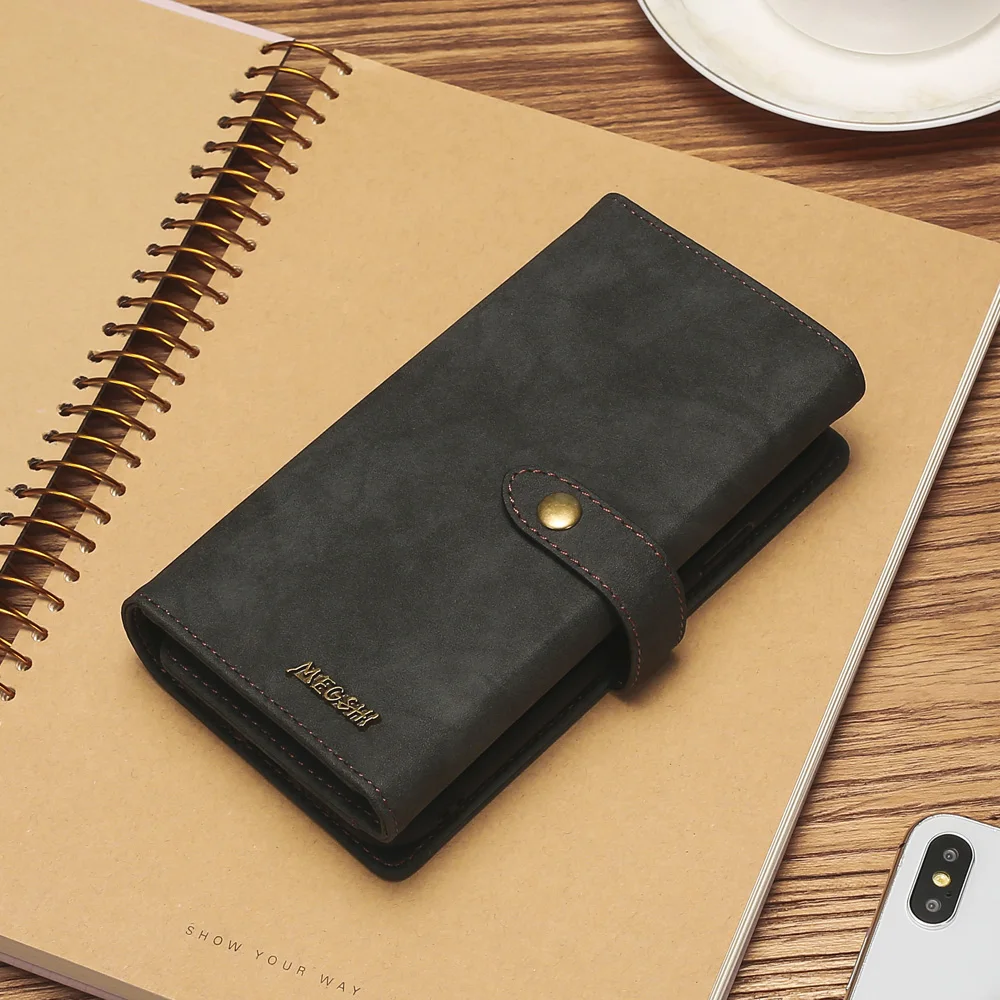 Съемный многофункциональный кожаный чехол кошелек для iPhone 11 Pro Max Xs X 8 7 Plus карт Apple