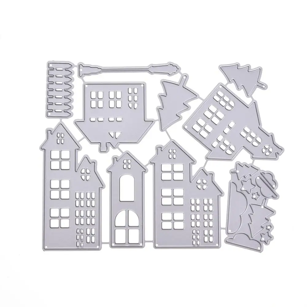 Yfashion Christmas House Cutting Dies Stencil Metal Template Mould for DIY Scrapbook Album Paper Card | Дом и сад