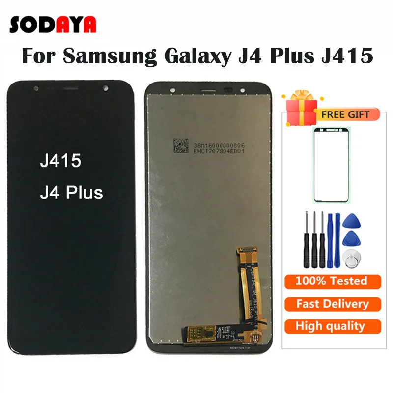 ЖК дисплей для Samsung J4 + J415 SM J415F J415G J415FN экран Замена Galaxy Plus 2018 J610 J6 экран|Экраны