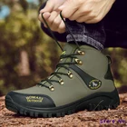 Мужские походные ботинки, водонепроницаемые ботинки в стиле милитари, дышащие ботинки для скалолазания, Нескользящие кроссовки для походов, 2021