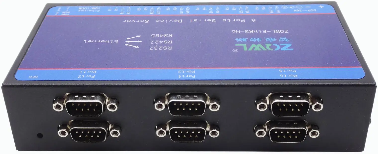 6 последовательных портов сервера/RS232/RS485/RS422 к сети/Modbus TCP/RTU модуль датчика |