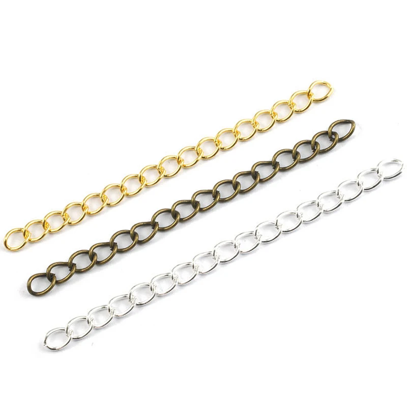 100 шт. 5 цветов цепь с вытянутыми звеньями хвост Extender ювелирных изделий Разъем для