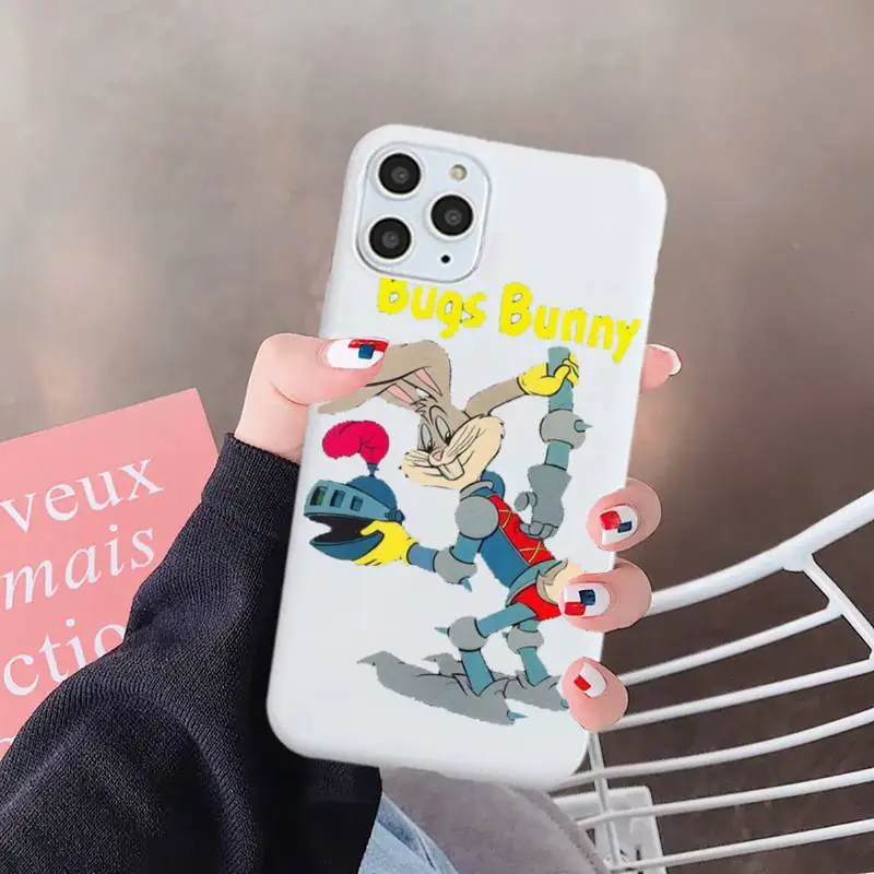 

Bugs Bunny Comics Phone Case Candy Color for iPhone 6 7 8 11 12 s mini pro X XS XR MAX Plus