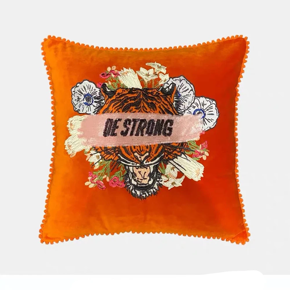 1 шт. модная крутая большая желтая нашивка с вышивкой тигра и цветами аппликация