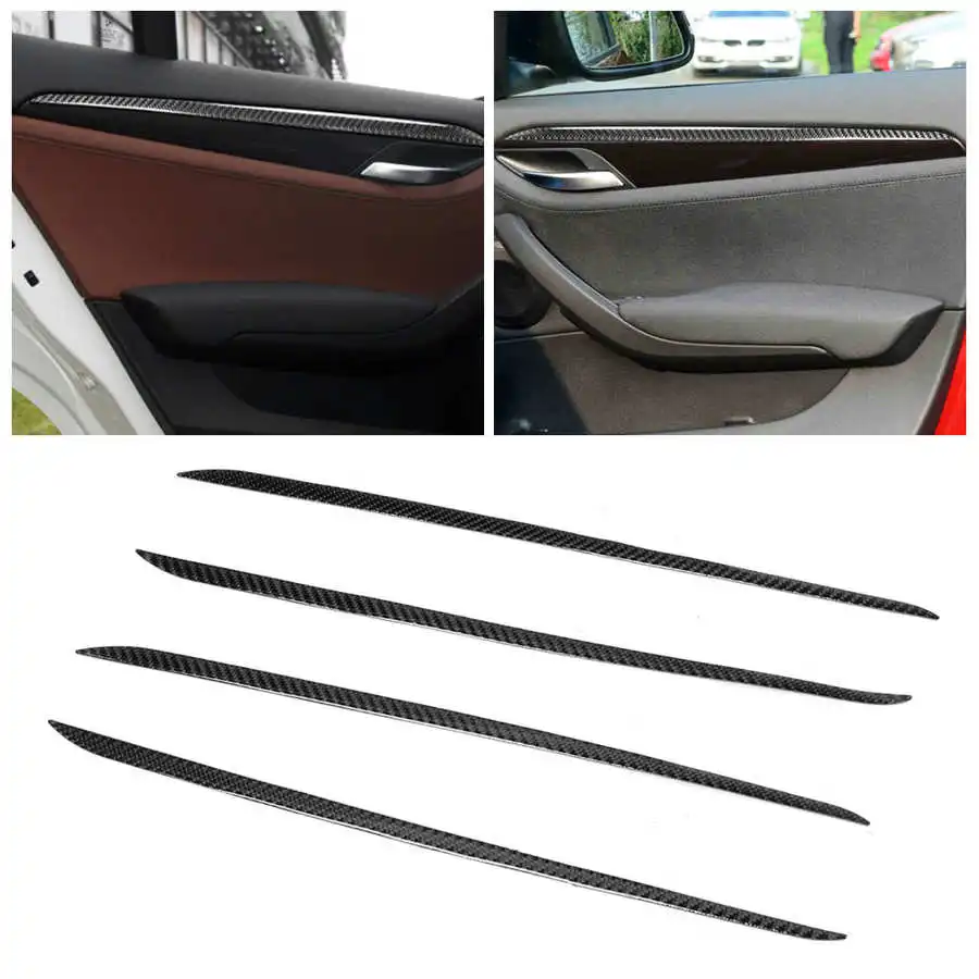 

Стайлинг автомобиля, внутренняя дверная панель из углеродного волокна, полоса, отделка, аксессуары для интерьера автомобиля, подходит для ...