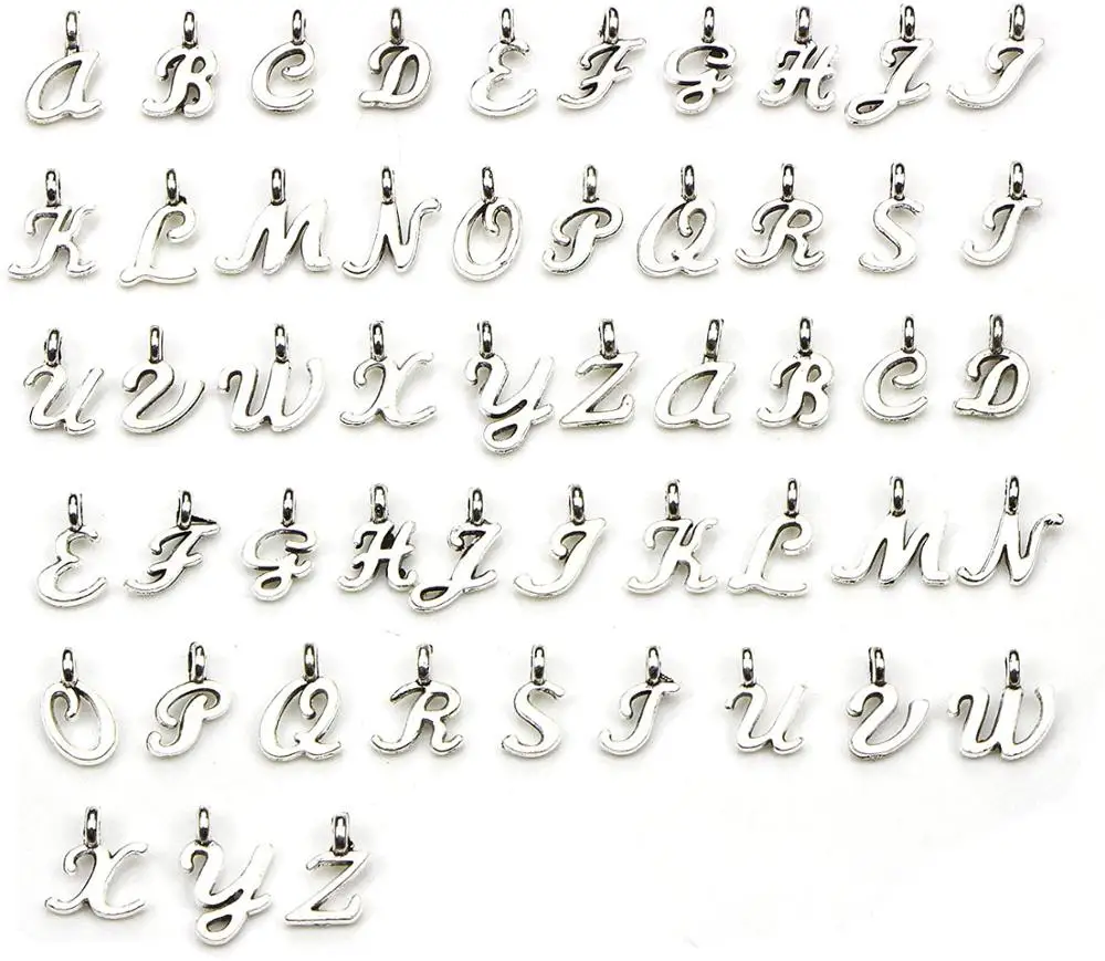 

Mix 130pcs Alphabet Mini A-Z Letter Charms for Personalization Alphabetic Loose Beads for DIY Necklace Bracelet Jewelry Making