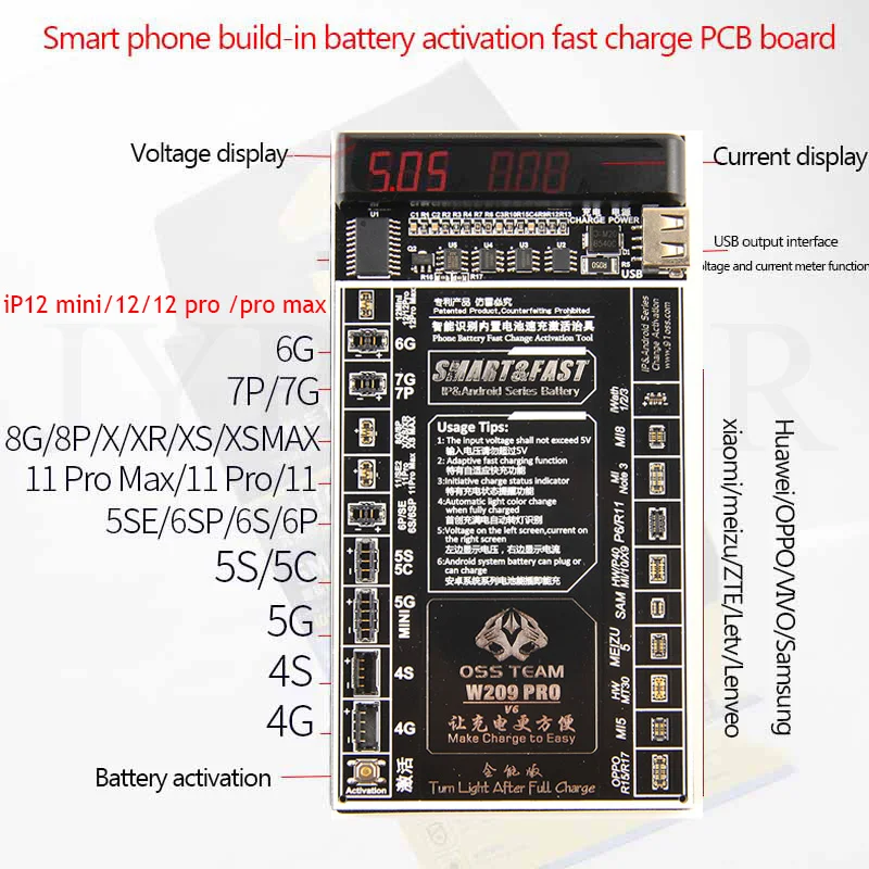 Jyrkior для iPhone 4 11 Pro 12 мини max /Android Мобильный аккумулятор испытаний на ударную