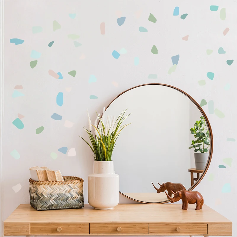

Cartoon Creative Multicolor Pebbles Children Baby Room Living Room Decoration Self-Adhesive Paper Room Decoration Wall Decals