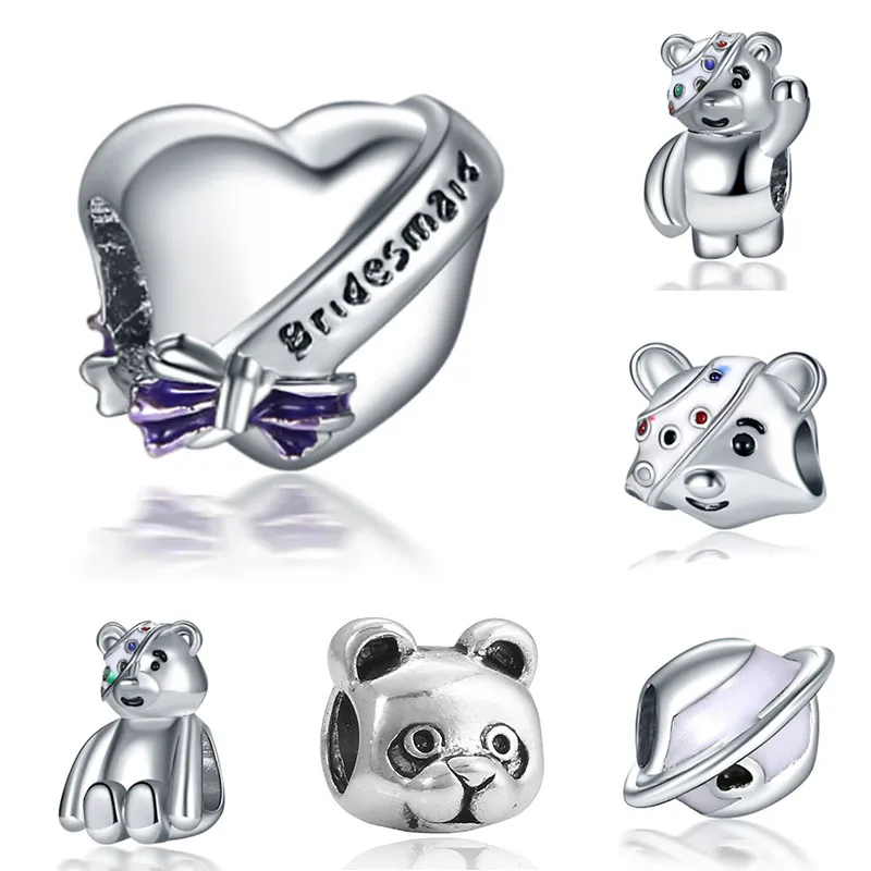 Fit Pandora шармы плата клипсы Серебро 925 оригинальный браслет ювелирные изделия