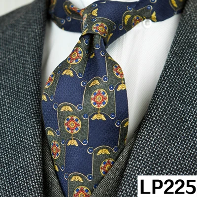 LP225 Классические разноцветные мужские галстуки с геометрическим рисунком Пейсли, шелк,, уникальные, ручная работа - Цвет: LP225