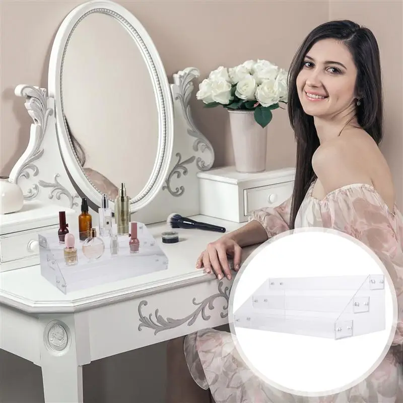 

Acrylic 3 Tier Transparent Nail Polish Stand Display Rack Organizer Lipstick Rack